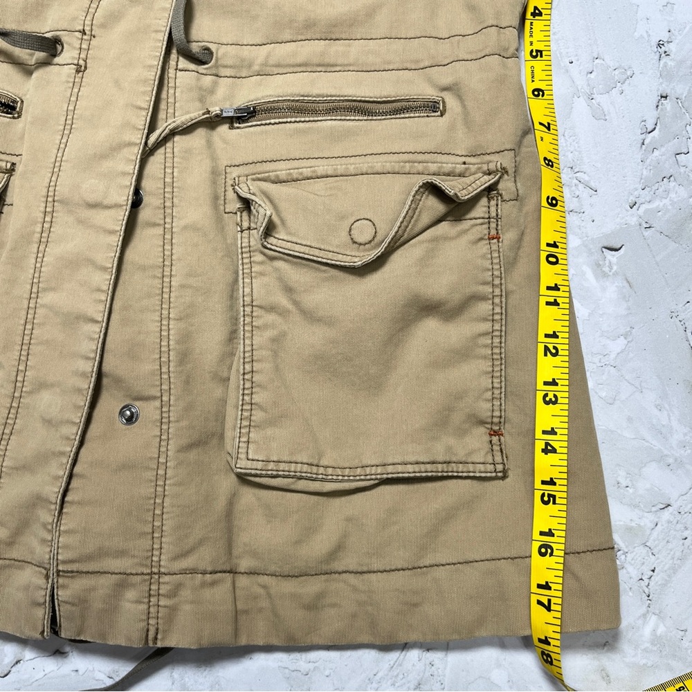 Khaki Tan Utility Cargo Field Jacket Size Medium G1 Basic Goods - Picture 14 of 15